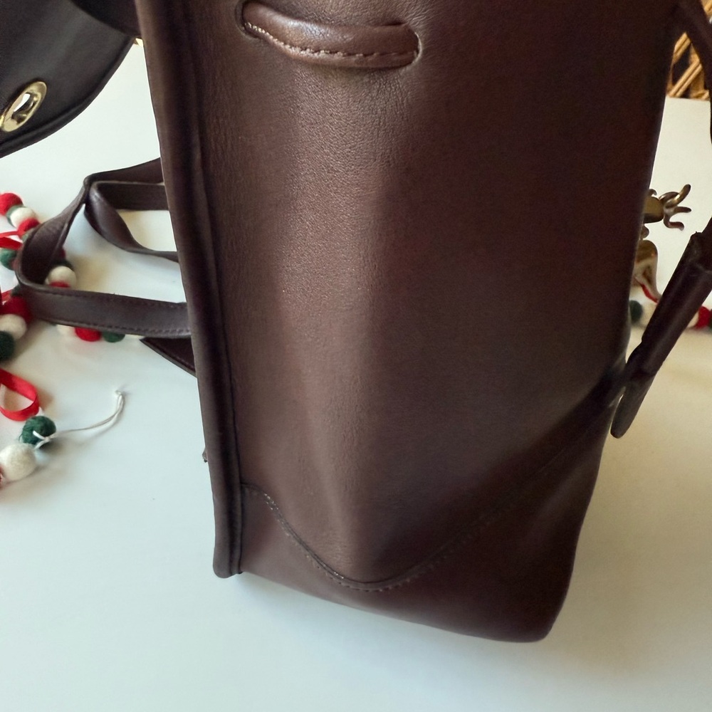 Vintage Coach 9960 Mini Daypack Dark Brown Leather Backpack - Picture 8 of 10